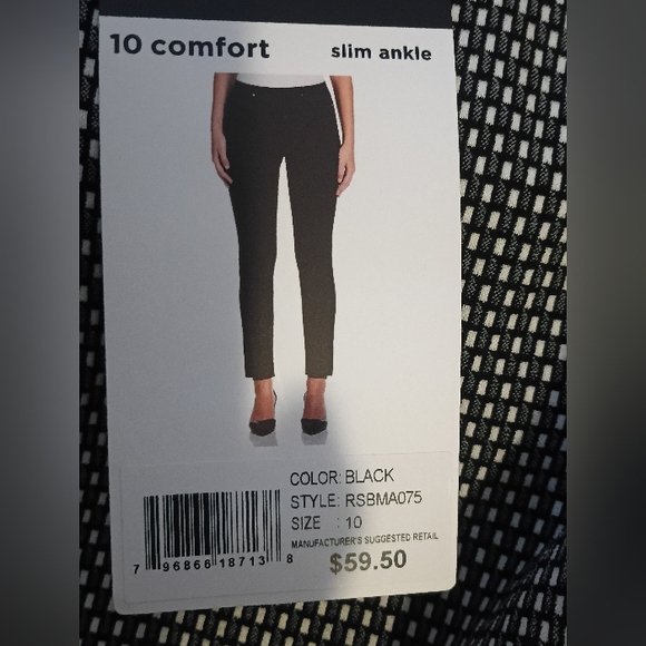 Rafaella Black and White Polka Dot Cropped Pants - Picture 3 of 15